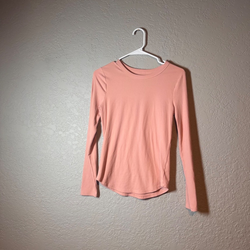 No Boundaries Girls Long Sleeve Crew Neck T Shirt Peach Size M 7 8